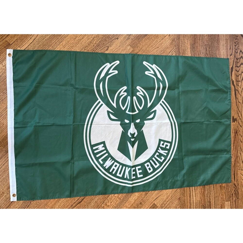 Milwaukee Basketball Bucks NBA 3X5 Indoor Outdoor Banner Flag with Grommets